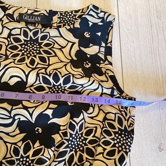 Vintage silk floral print faux wrap dress - Picture 11 of 15